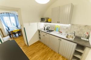 Kuchyňa alebo kuchynka v ubytovaní Babylon Apartmány
