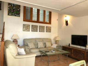 A television and/or entertainment centre at La Aurora