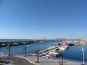 a harbor filled with lots of boats in the water at Estupendo piso en L'AMPOLLA in L'Ampolla