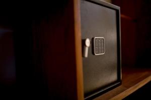 a close up of a door with a control panel at Tropical House - Villa com piscina perto do mar in Jericoacoara