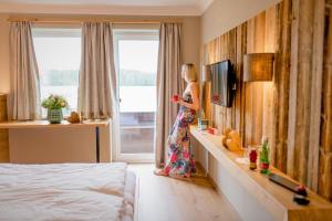 TV a/nebo společenská místnost v ubytování Hotel z'Leithen