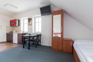 Kuchyňa alebo kuchynka v ubytovaní Apartmány Fojtova studna