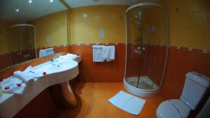 Koupelna v ubytování Hotel Afrodita