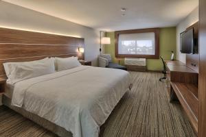 Habitación de hotel con cama y TV de pantalla plana. en Holiday Inn Express & Suites Portales, an IHG Hotel, en Portales
