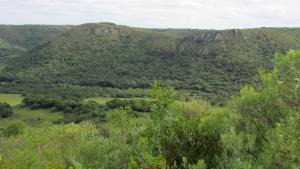 a mountain view from the top of a hill at Hostería La Bordona in Rivera