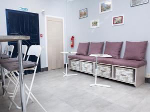Hostel Medvedkovo tesisinde bir oturma alanı