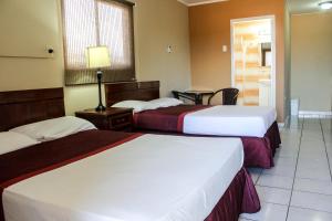 Postel nebo postele na pokoji v ubytování Coconut Inn
