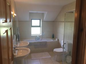 Uma casa de banho em Tobernaglough Wexford pet friendly country b&b
