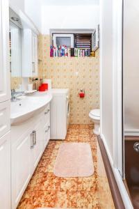 a bathroom with a sink and a toilet at Guest House Darka in Bijela +14 photos