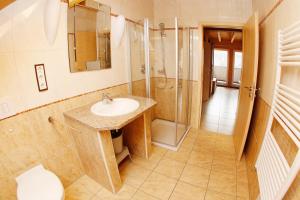 Koupelna v ubytování Ferienhaus "Zur Sprotte" in Glowe