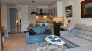 Kuchyňa alebo kuchynka v ubytovaní ASKI New Powiśle Copernicus Apartment