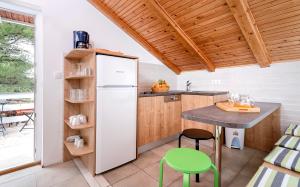 Kuchyň nebo kuchyňský kout v ubytování Apartmani Nivia