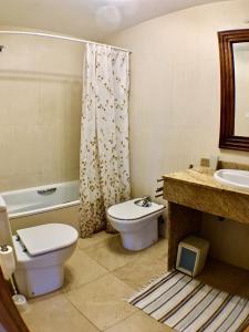 アルビールにあるResidencia La Mina - Albirのバスルーム(トイレ、洗面台付)