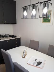 Kuchyňa alebo kuchynka v ubytovaní Apartament Piwna 16 Gdańsk