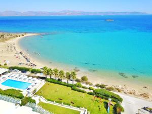 an aerial view of a beach and the ocean at Saint George Hotel in Chrissi Akti