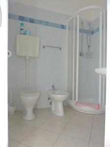 Koupelna v ubytování Hotel Liliana