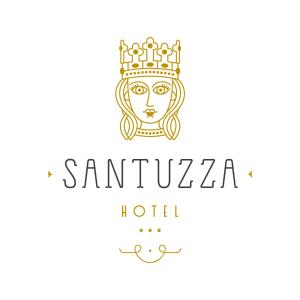 un logo para un hotel con un león con una corona en Santuzza Art Hotel Catania, en Catania
