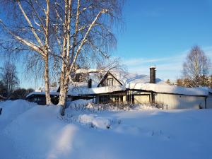 VidselにあるVilla Majringenの雪に覆われた家