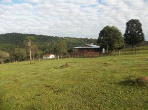 un gran campo con una casa a lo lejos en Holidayhome Buena Vista, en Trinidad