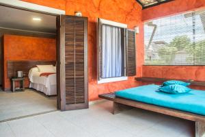 Cama o camas de una habitación en Via Das Pedras Pousada