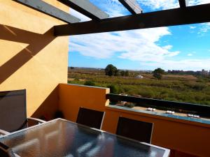 Balkon lub taras w obiekcie Apartamento primera linea Isla Canela