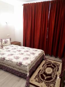 Un pat sau paturi într-o cameră la Apartman Lux Covasna