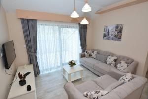 Un televizor și/sau centru de divertisment la ROOMS & APARTMENTS DOBROTSKI DVORI