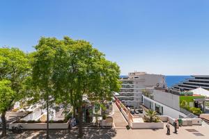 an aerial view of a city with a tree and buildings at Lido II by An Island Apart in Funchal