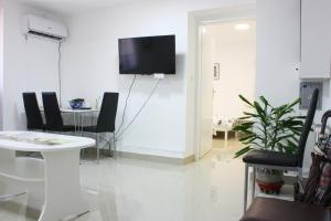 Televízia a/alebo spoločenská miestnosť v ubytovaní Apartman Maksimir Relax Zagreb-75m2