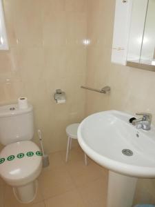 Koupelna v ubytování Hostal Santa Clara