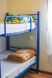 Postel nebo postele na pokoji v ubytování CENTRO DE OCIO ALÚA Bungalows Camping Rafting Benamejí + 37 fotografií