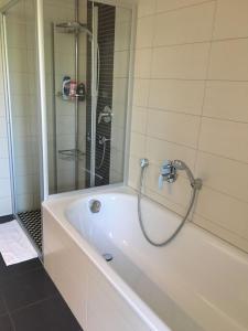 a bathroom with a bath tub with a shower at Diana in Lahr