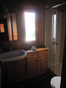 Koupelna v ubytování Casa de Madera