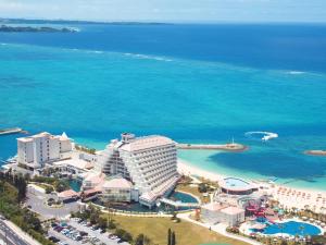an aerial view of a resort and the ocean at Sheraton Okinawa Sunmarina Resort in Onna