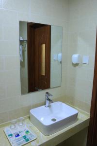 Baðherbergi á Hanshi Hotel Yanji