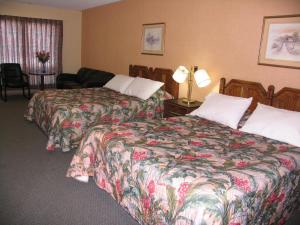 En eller flere senger på et rom på Seven Oakes Motel