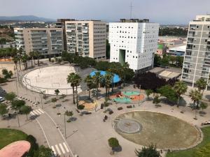 an aerial view of a park in a city at Duplex in Santa María de Barbará