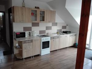 Kuchyň nebo kuchyňský kout v ubytování Rita Apartman + 29 fotografií