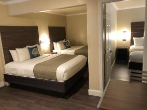 Postel nebo postele na pokoji v ubytování El Castell Motel