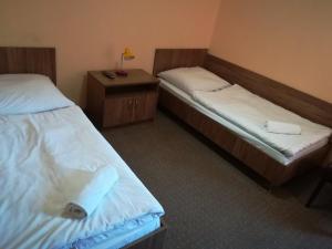 Posteľ alebo postele v izbe v ubytovaní Hotel Polonia