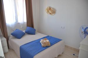 Postel nebo postele na pokoji v ubytování La Mata Beach Bungalow Las Dunas