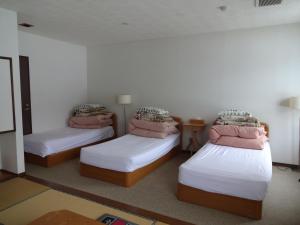 Katil atau katil-katil dalam bilik di Highland Lodge Takegen