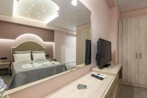 Televiisor ja/või meelelahutuskeskus majutusasutuses Artemis Apartments