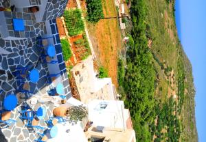 an overhead view of a house on a hill at Margarita Hotel in Kythira