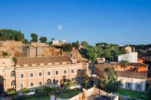 an aerial view of a town with a building at Kolbe Hotel Rome in Rome