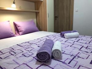 Ein Bett oder Betten in einem Zimmer der Unterkunft Apartments Galic