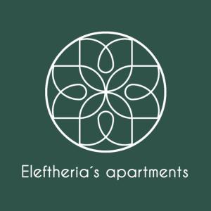 a green and white logo with the words eleftherias experiments at Eleftheria Studios in Bali