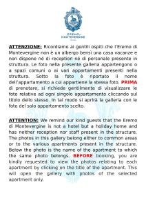a page of a document with the text of a letter at Eremo di Montevergine Ischia Apartments in Ischia