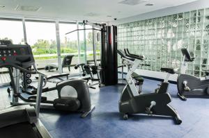 Fitness centrum a/nebo fitness zařízení v ubytování Casa Inn Business Hotel Celaya