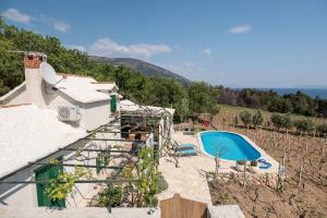 a house with a swimming pool in a vineyard at Holiday Home Vineyard House in Bol